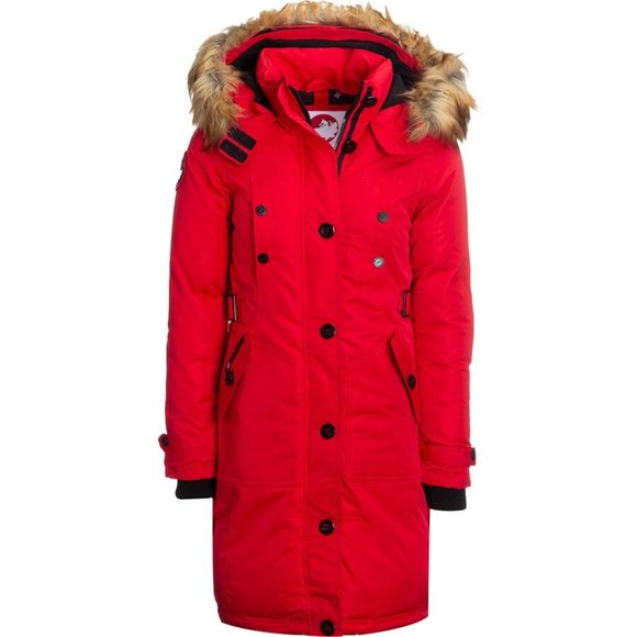 canada Jackets & Blazers - Woman's Canada Weather Gear Long Parka  RED S/M